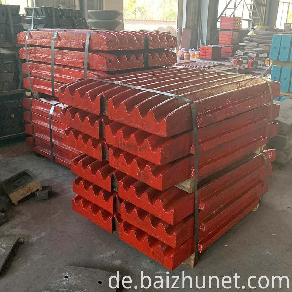 Jaw Crusher Fixed Jaw Plates